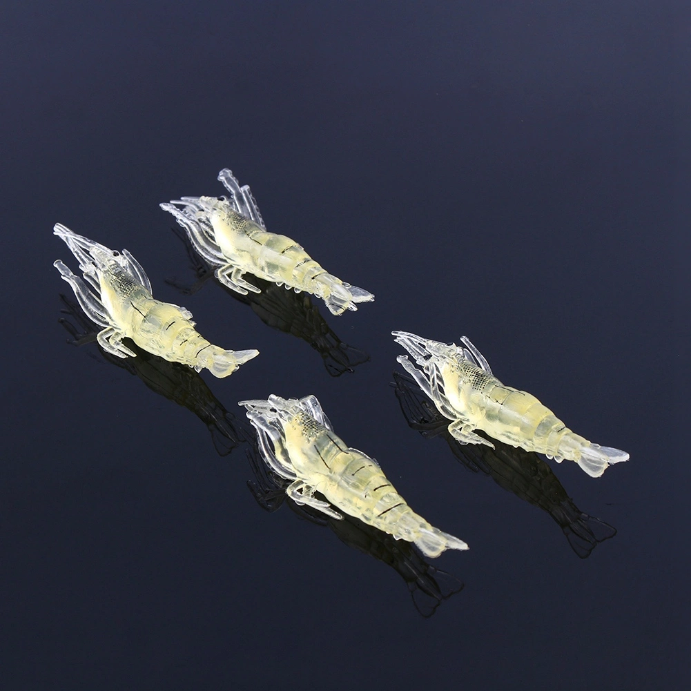 Life-like Soft Shrimp Prawn Fishing Lures Bait Saltwater Carp Fish Lures