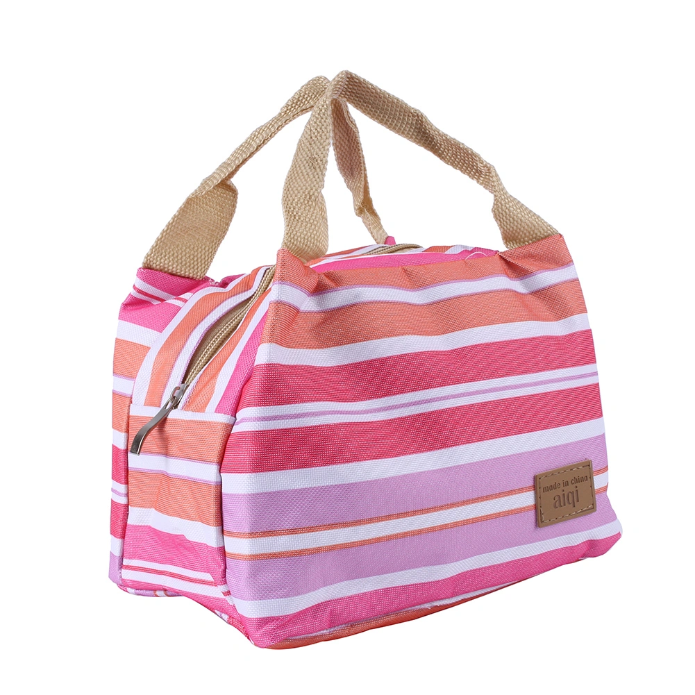 Canvas Lunch Bag Thermal Tote Bento Box Lunch Bag with Handle and Zipper for Work School Picnic