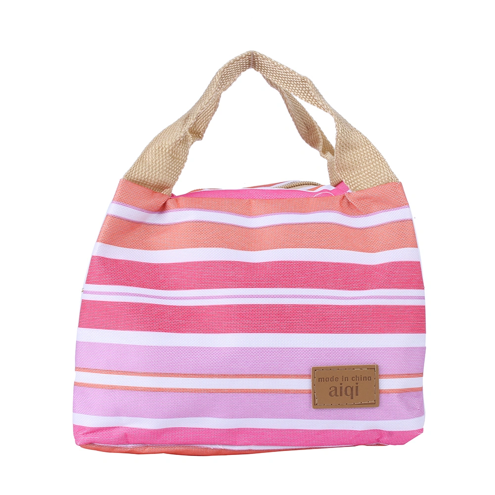 Canvas Lunch Bag Thermal Tote Bento Box Lunch Bag with Handle and Zipper for Work School Picnic