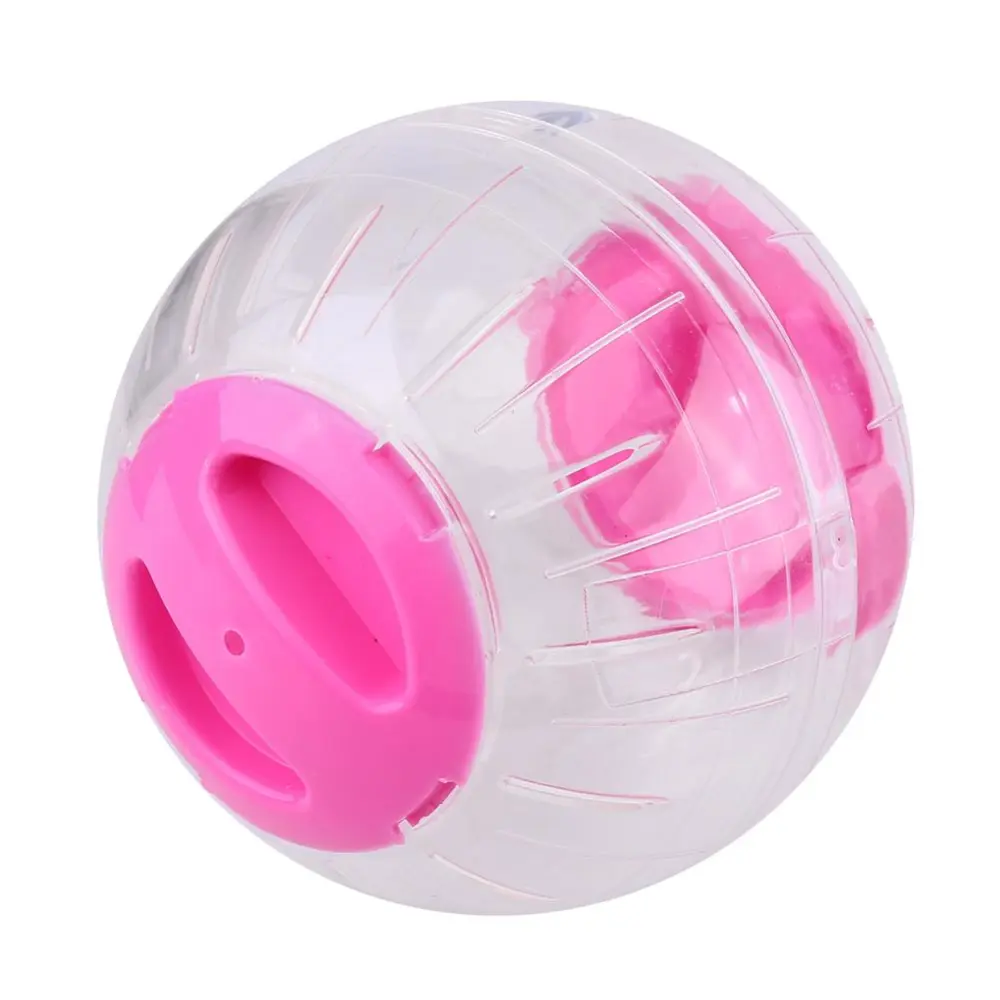 12cm New Fashion Plastic Small Pet Hamster Gerbil Toy Running Activity Exercise Ball(Pink)