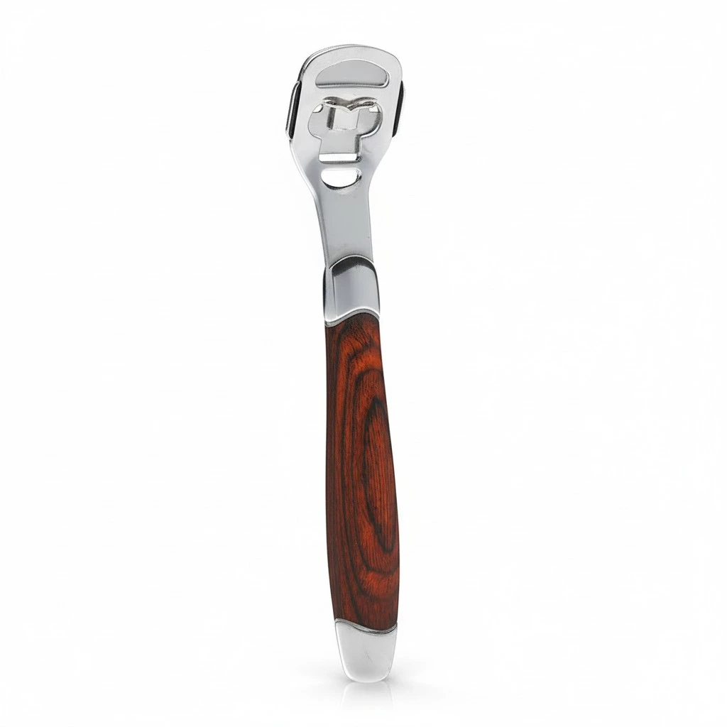 Multi-function Wooden Handle Pedicure Tool Dead Skin Remover Foot Scraper (Foot Scraper)