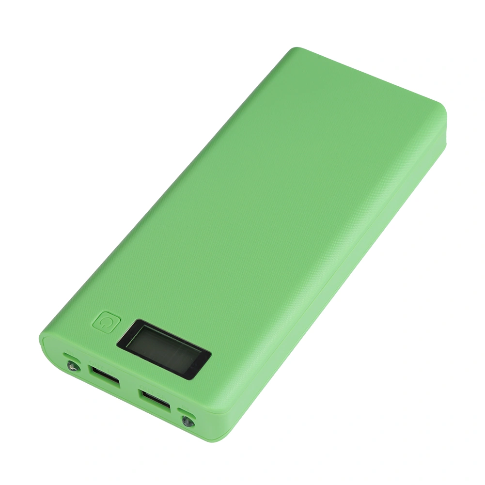 8x18650 Battery Power Bank Shell Case Box Dual USB Ports LCD Display Green