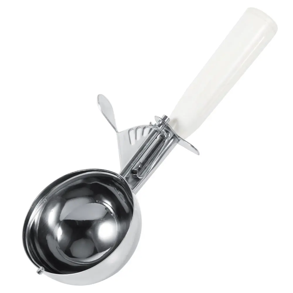 Practical Stainless Steel Fruit Ice Cream Scoop Spoon with Plastic Handle Kitchen Tool (8cm)