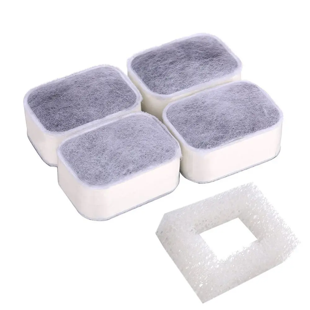 Replacement Water Fountain Filters 1Pcs Foam Filters 4Pcs Premium Cotton Activated Carbon Pet W