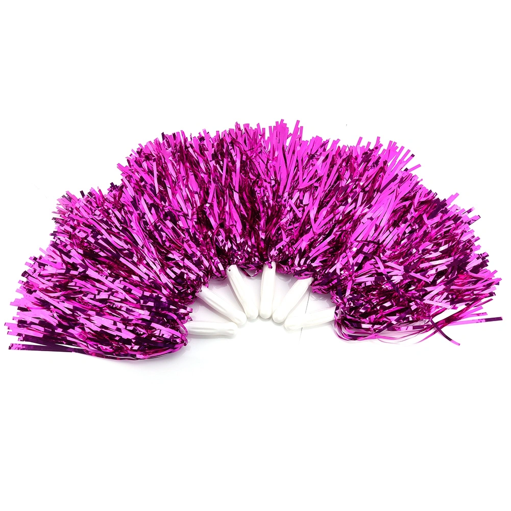 Cheerleading Pompoms Cheer Party Costume Sports Accessory (rose red)