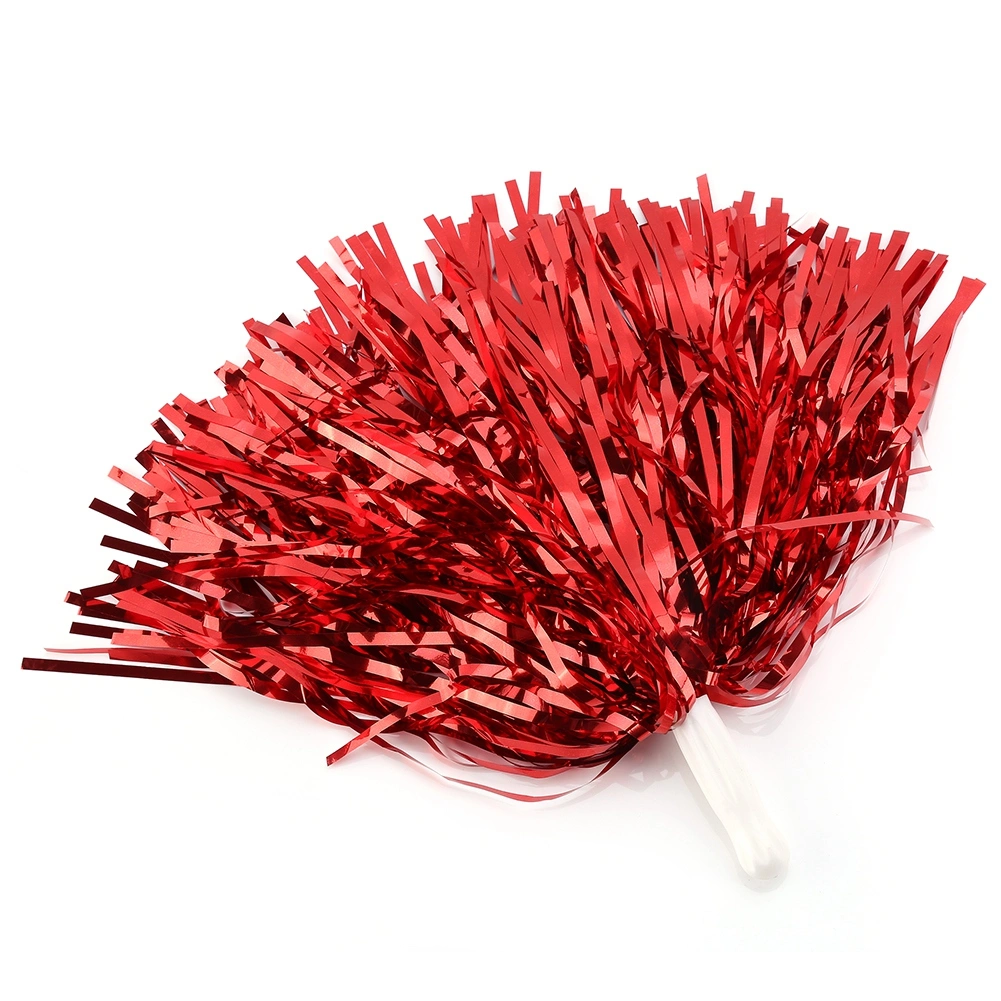 Useful Cheerleader Pom Poms Squad Cheer Sports Party Dance Accessories (red)