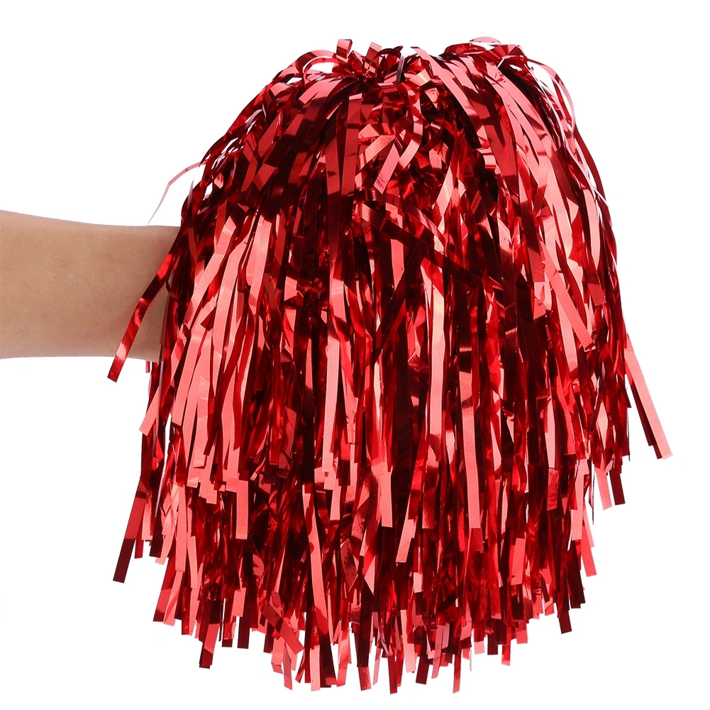 Useful Cheerleader Pom Poms Squad Cheer Sports Party Dance Accessories (red)