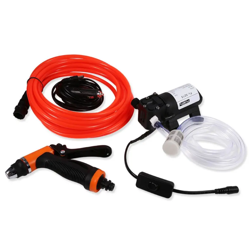 12V Portable High Pressure Self-priming Quick Car Cleaning Water Pump Electrical Washer Kit