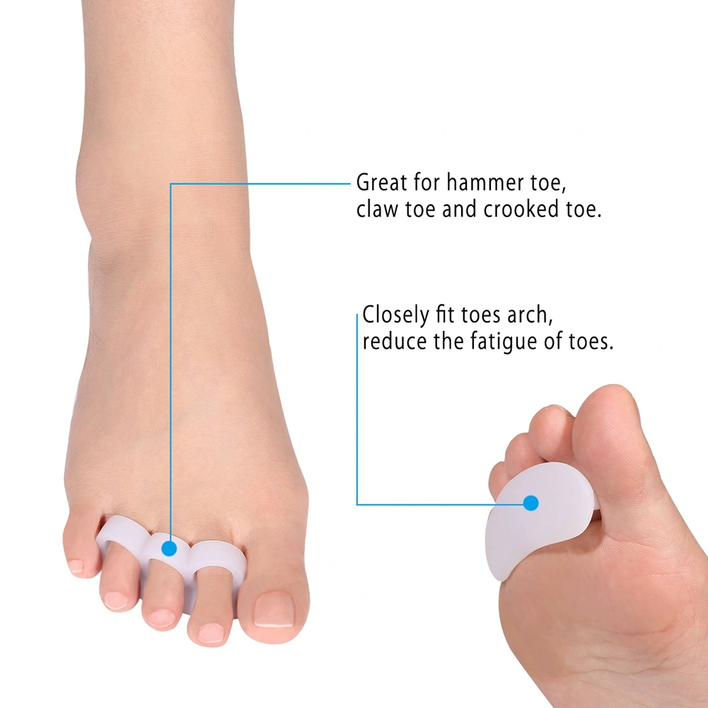 Hammer Toe Straightener Spacers for Bunion Pain Relief, Hallux Valgus, Crooked Toes and Overlap