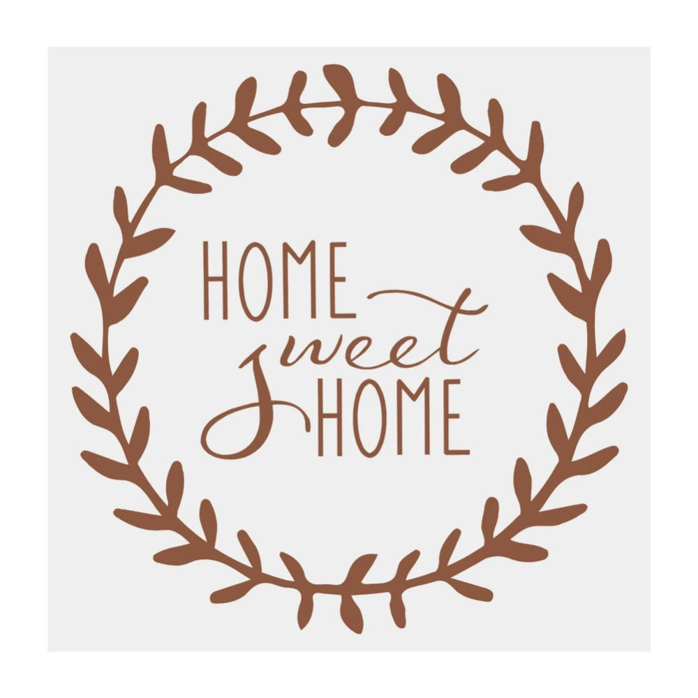 PVC Wall Sticker Sweet Home Vinyl Art Decal Living Room Decoration Removable Brown