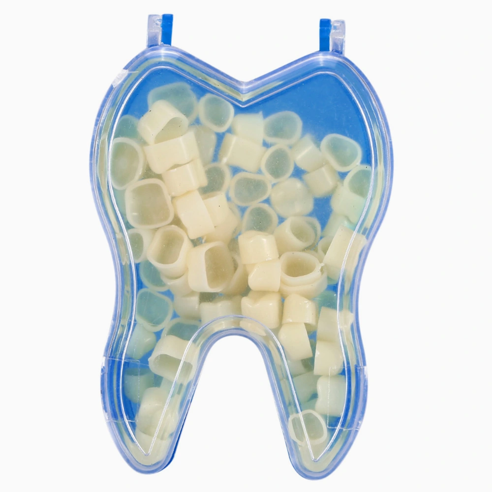 50pcs Dental Crowns Resin Realistic Tooth Temporary Porcelain Teeth Dental Care (Molar Teeth)