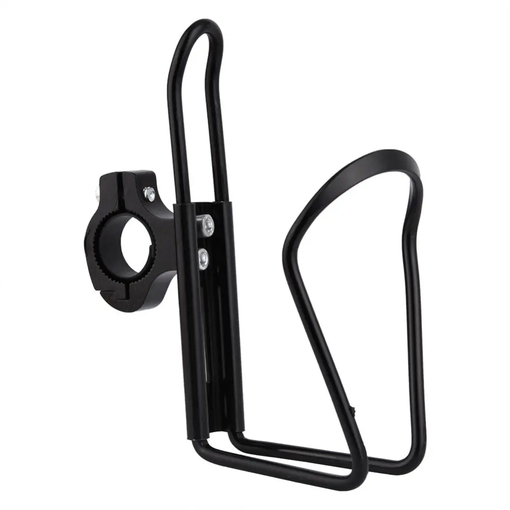 Portable Aluminium Cycling Water Drink Bottle Rack Holder Bracket Cage With Lamp Black