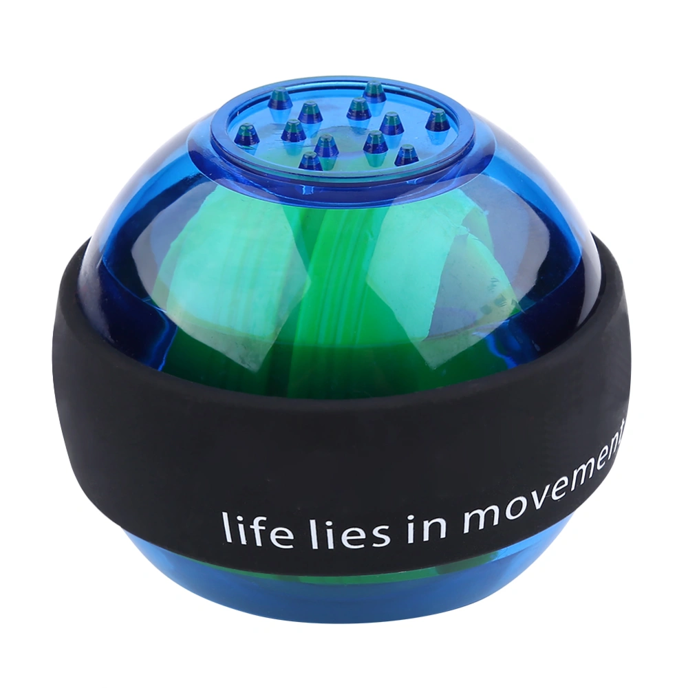 LED Exercise Hand Wrist Gyroscope Power Ball for Golf Tennis Force Strength (blue)