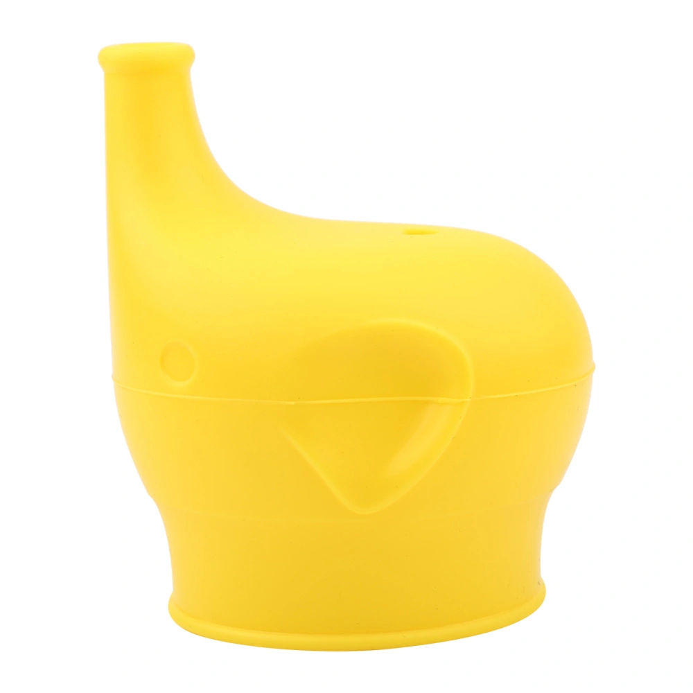 Reusable Food Grade Silicone Spill Proof Anti-overflow Spout Baby Kids Sippy Cup Lids Yellow