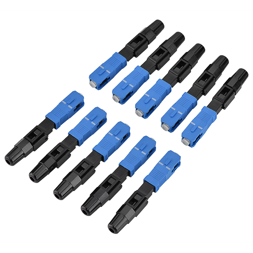 10pcs/lot SC/UPC Optic Fiber Quick Connector Fast Adapter Single Mode for FTTH/ODF