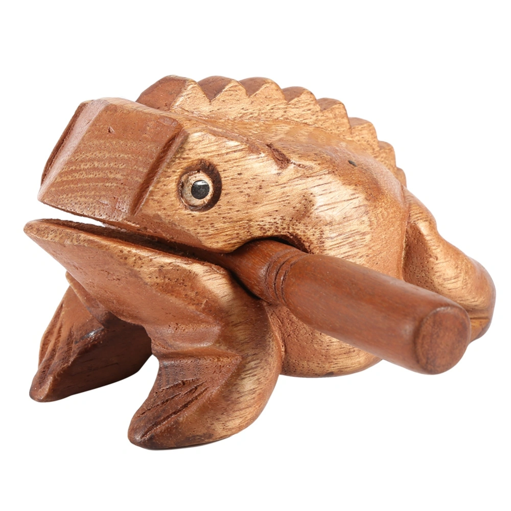 Thailand Traditional Craft Wooden Lucky Frog Croaking Musical Instrument Home Office Decor #5