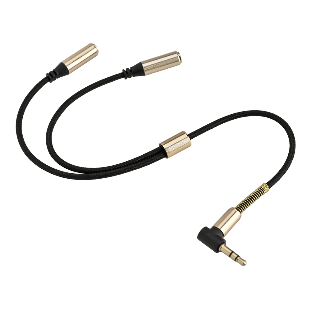 3.5mm Stereo Audio 1 Male to 2 Female Splitter Cable Adapter for PC Cellphone Tablet