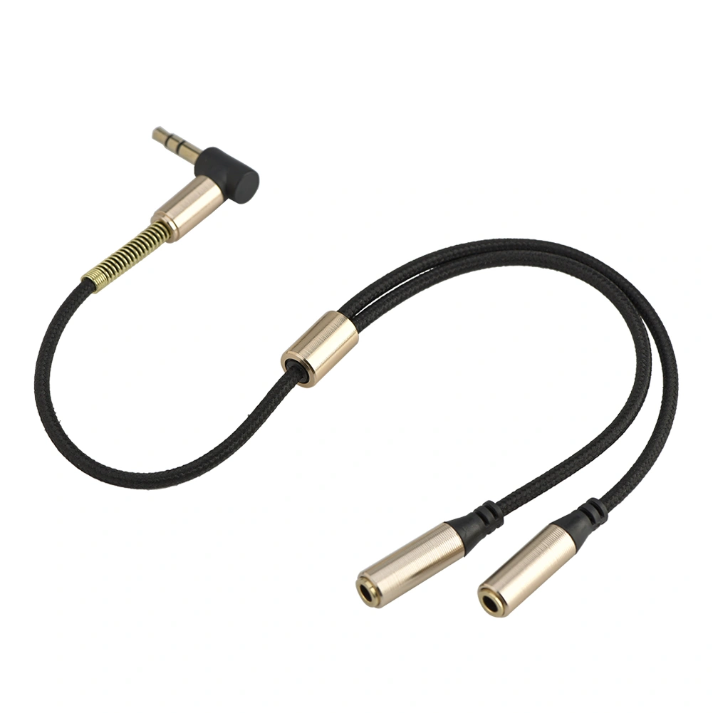 3.5mm Stereo Audio 1 Male to 2 Female Splitter Cable Adapter for PC Cellphone Tablet
