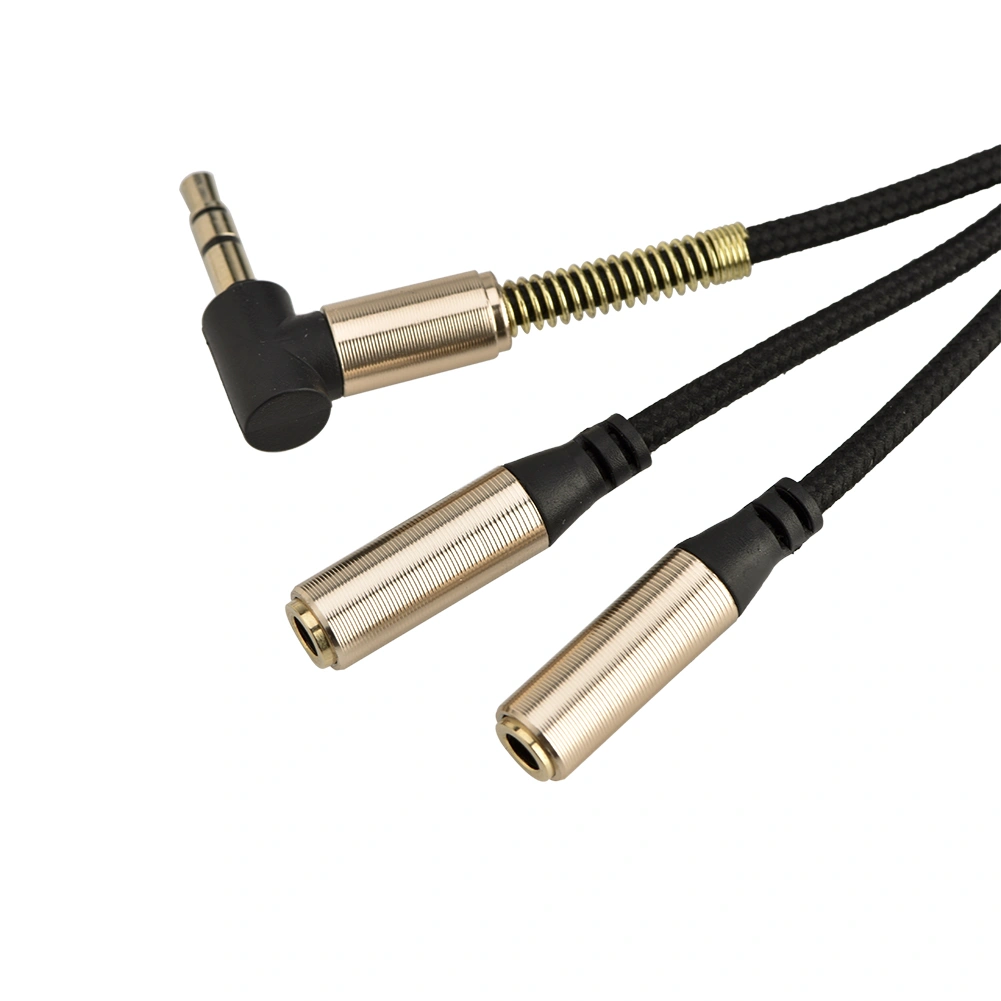 3.5mm Stereo Audio 1 Male to 2 Female Splitter Cable Adapter for PC Cellphone Tablet