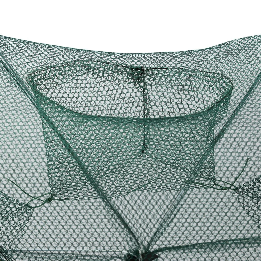 Fishing Net Trap Shrimp Catching Cage Nylon Crab Lobster Automatic Fishing Net Cast (6 Holes)