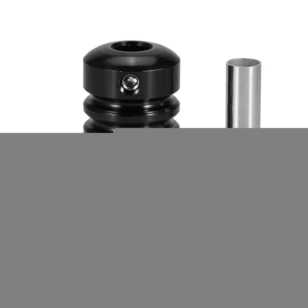 Aluminum Alloy Tattoo Machine Grip with Back Stem Tattoo Handle Tube Kit Tattoo Supplies(Black)