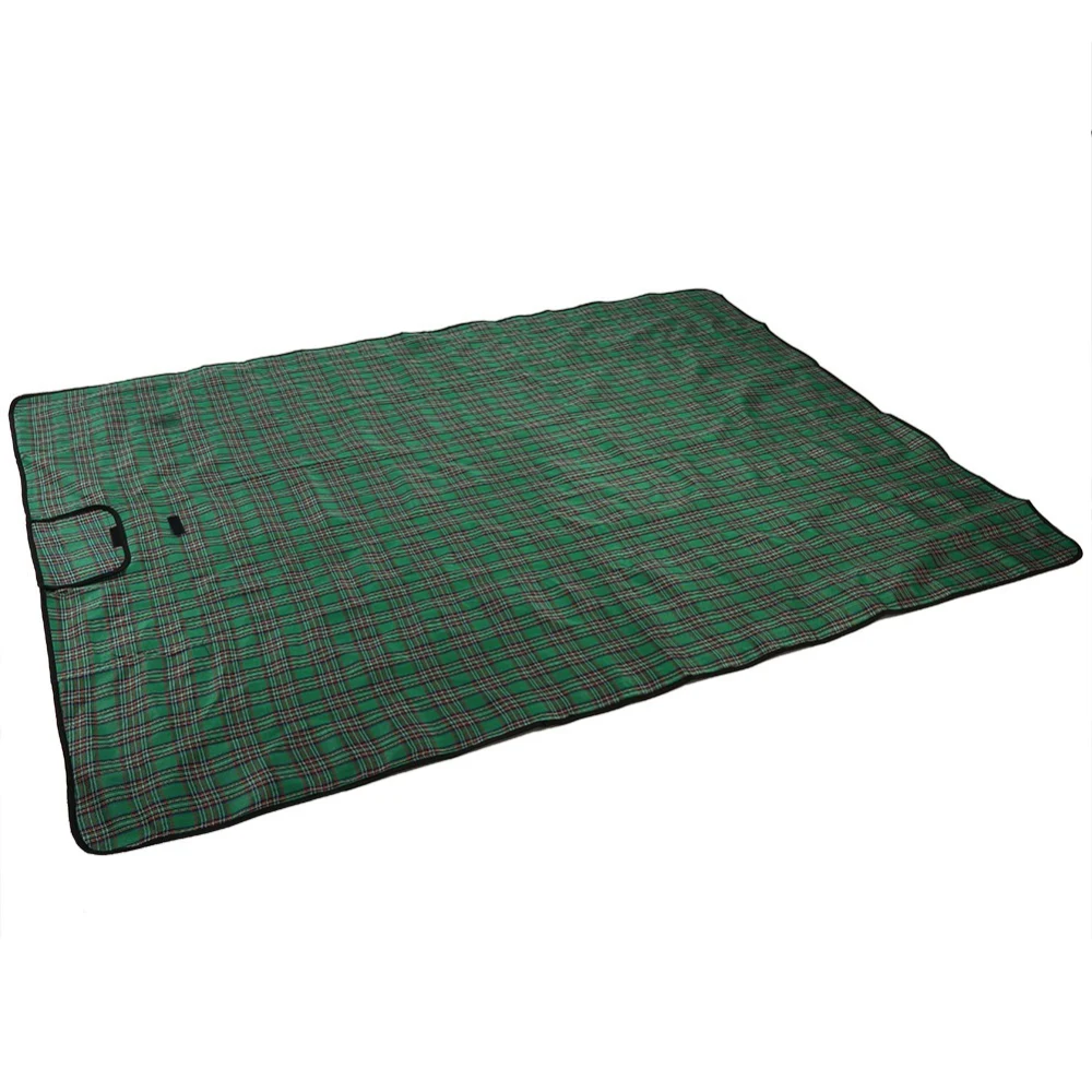 Foldable Moisture Proof Picnic Beach Camping Mat Blanket with Handle (Green)