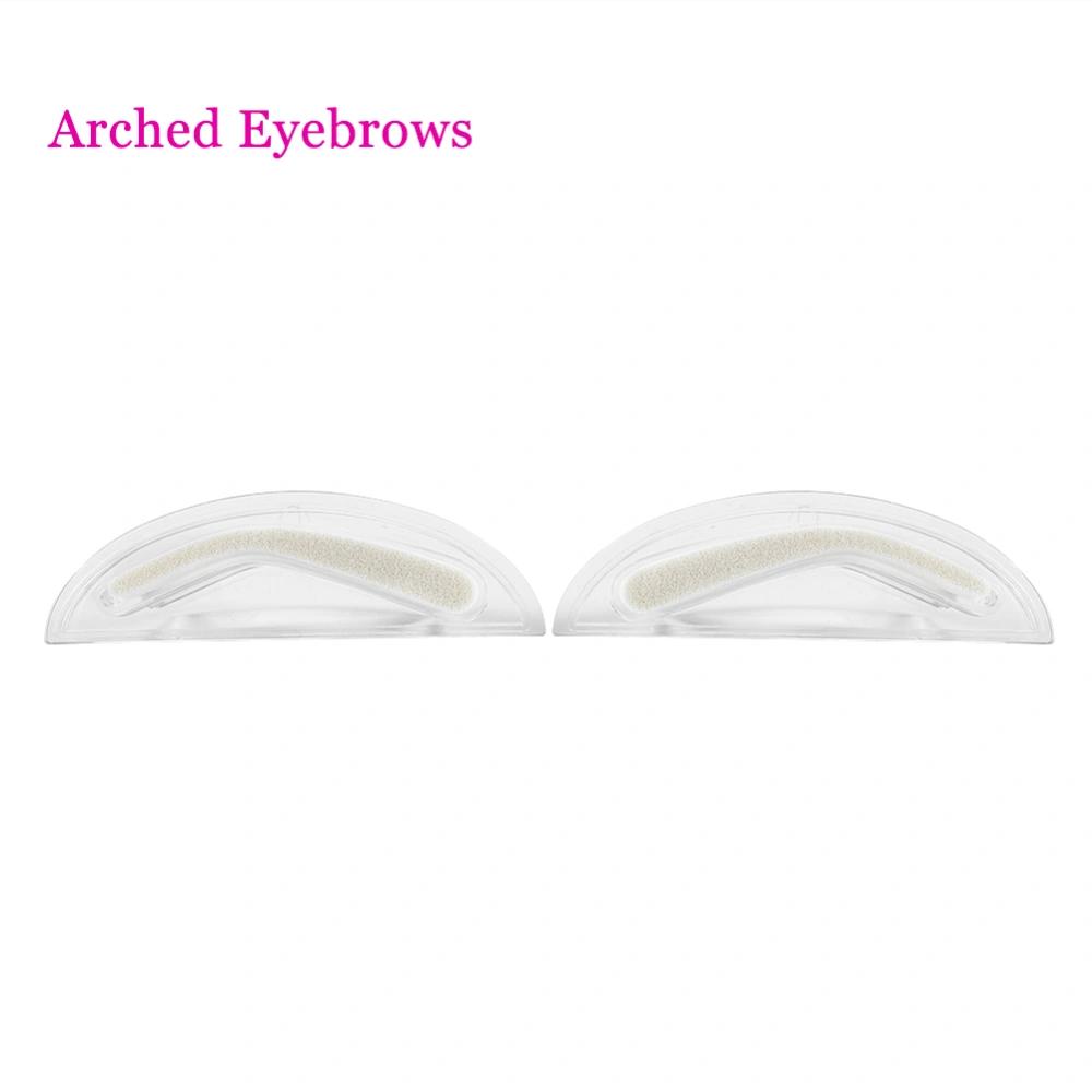 1Pair Natural Eyebrow Stamp Sponge Brow Shape Makeup Tool Kit(Arched Eyebrow)