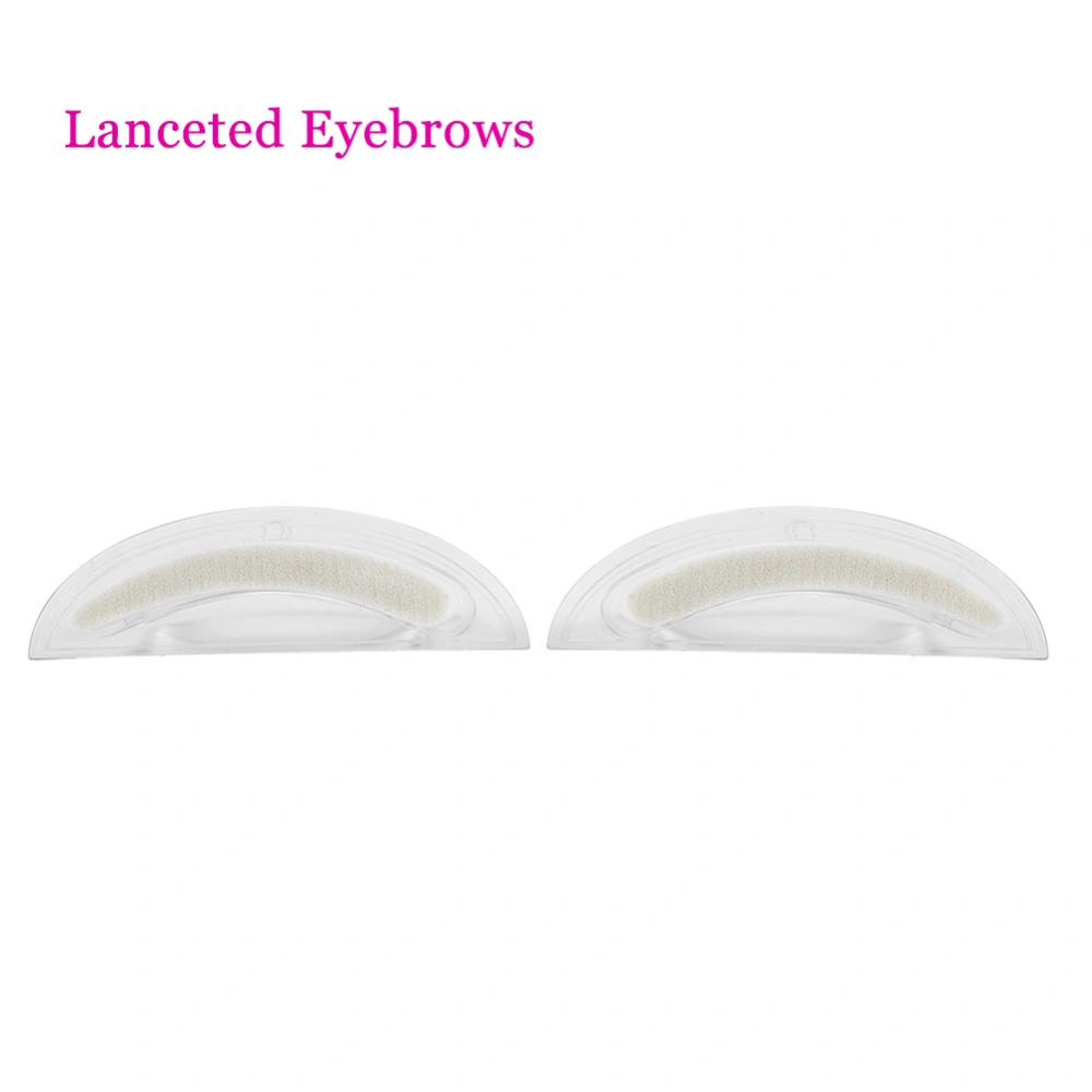 1Pair Natural Eyebrow Stamp Sponge Brow Shape Makeup Tool Kit(Lanceted Eyebrow)