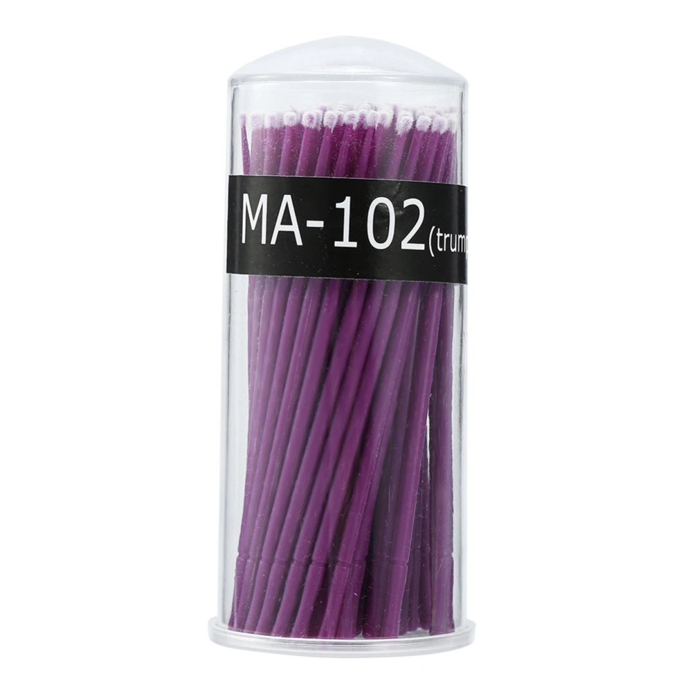 100PCS/Box  Durable Disposable Extension Mascara Brush Eyelash Glue Cleaning Stick Purple Small