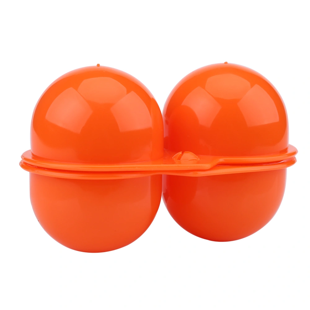 Plastic 2pcs Eggs Carrier Storage Box container For Outdoor Picnic Camping Use(Orange)