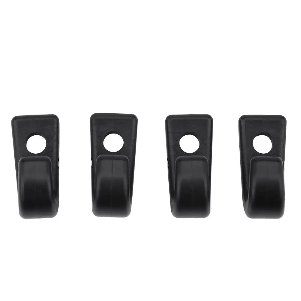 25pcs J Hooks Black Nylon Lashing Hooks for Kayak Bungee Cord Canoes Boats Accessory