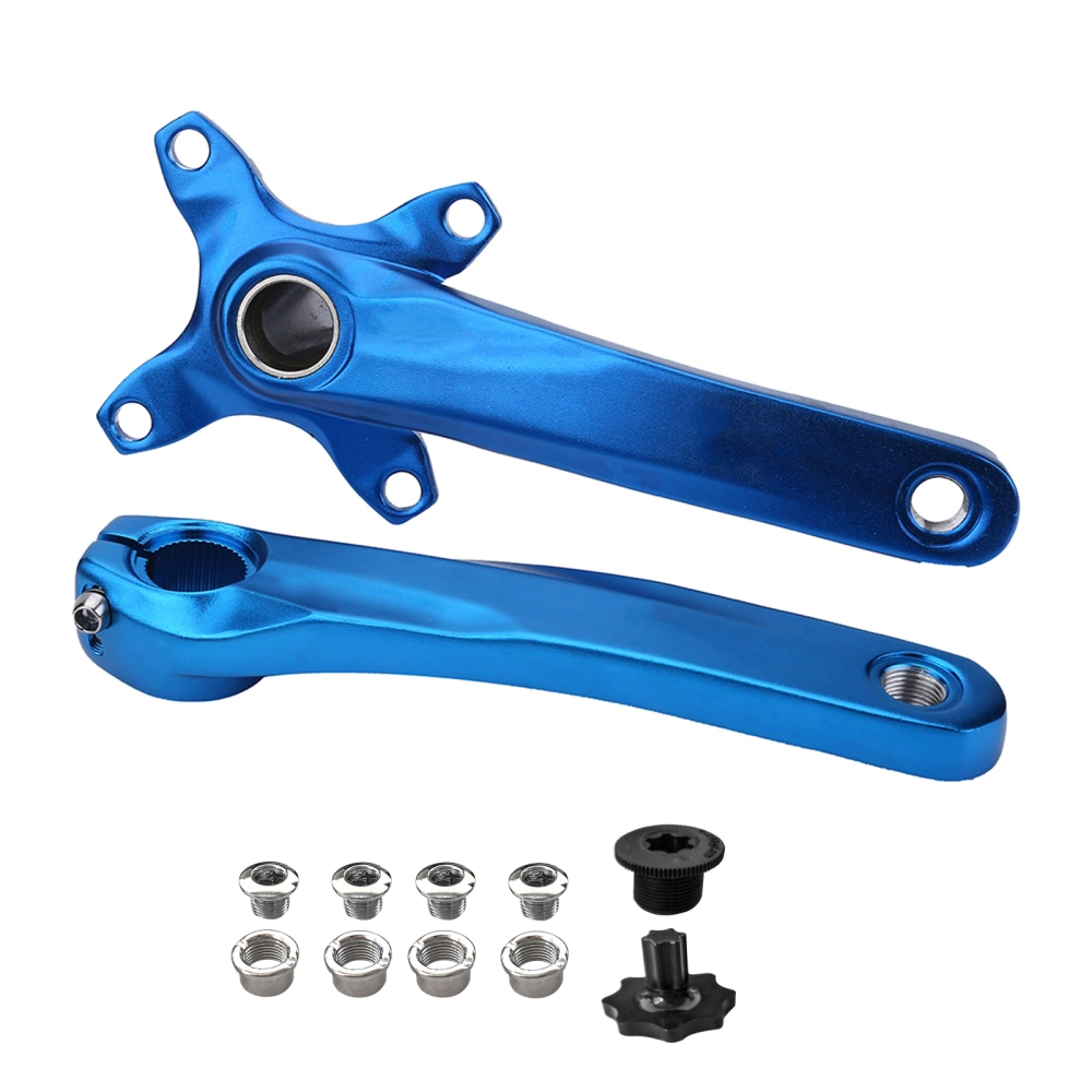 Mountain Bike Aluminum Alloy Hollow Integral Single Speed Crank Arm (Blue)