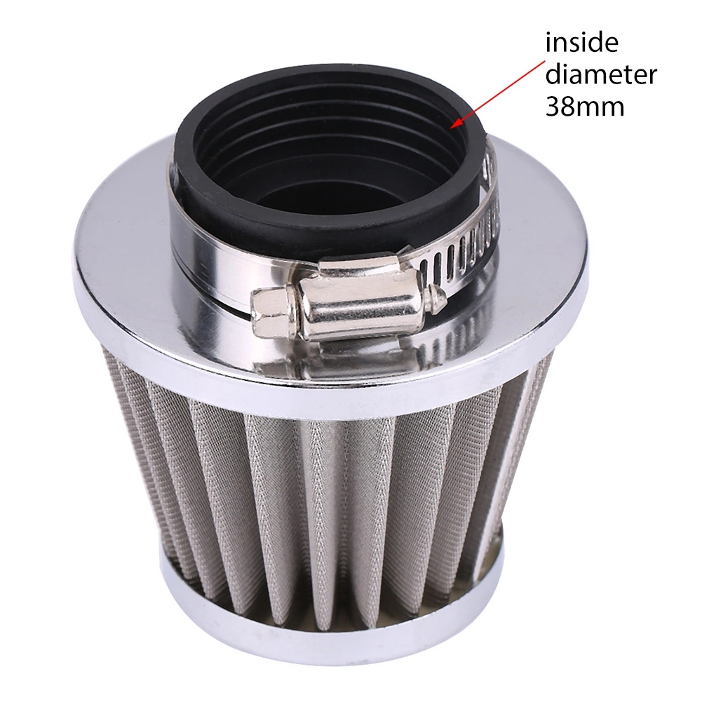 38mm Air Intake Filter Fits for 125cc-250cc ATV Go kart Dirt Bike Motorcycle PZ22-PZ27 Carb
