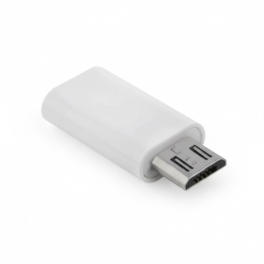 Micro USB Male to USB 3.0 Type-C Female Adapter Converter Sync & Charging for Android (White)