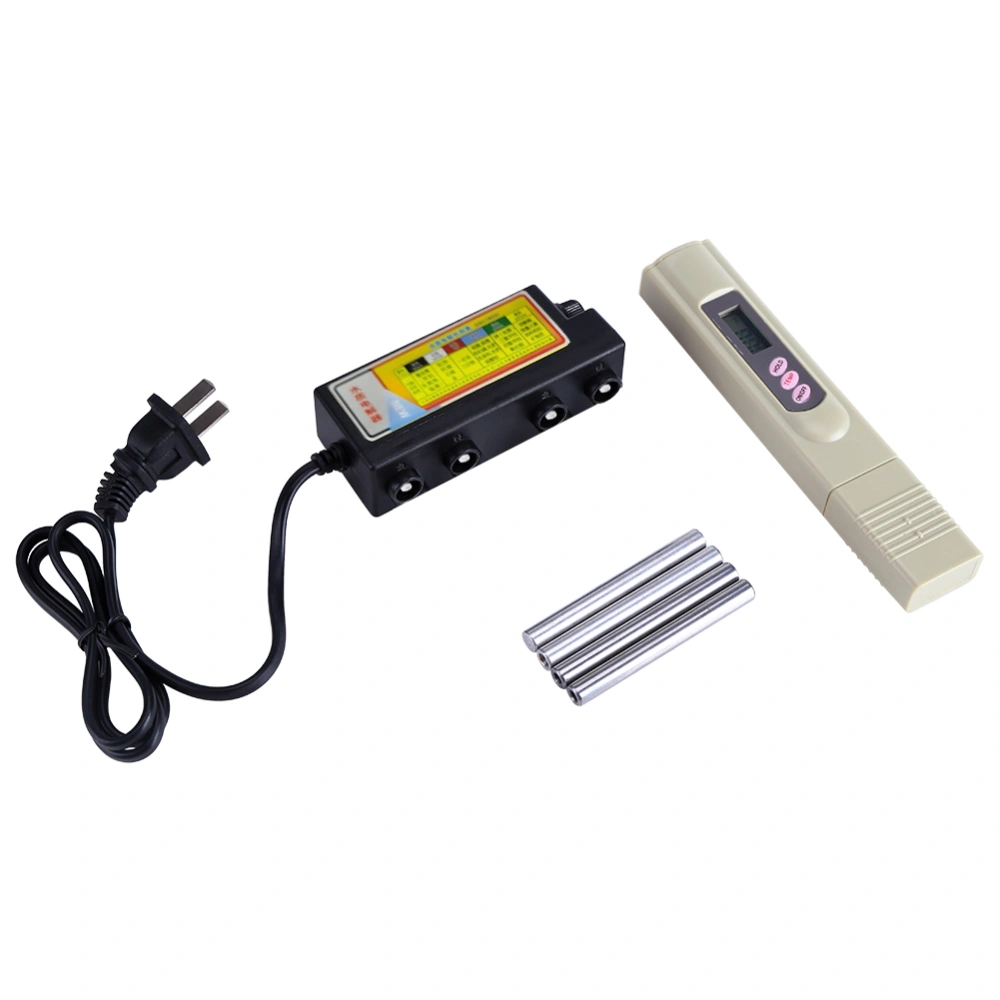 Electrolyzer Quick Water Quality Testing Electrolysis Iron Bars + Digital TDS Tester Meter