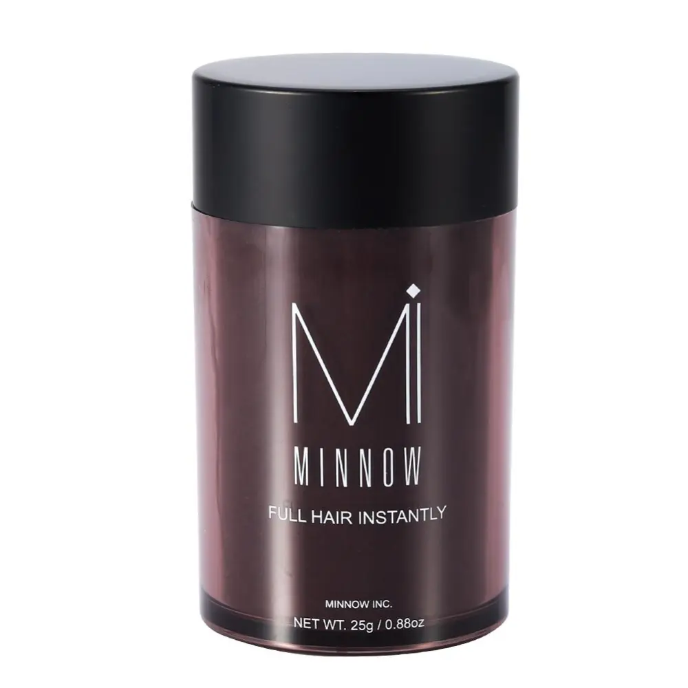 Minnow Women Baldness Concealer Thickening Hair Building Fibers Powder Dark Brown