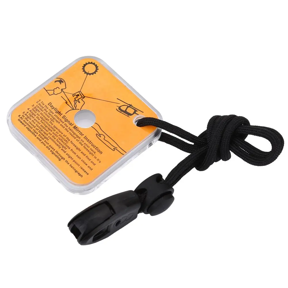 Outdoor Multifunctional Survival Emergency Rescue Reflective Signal Mirror Tool