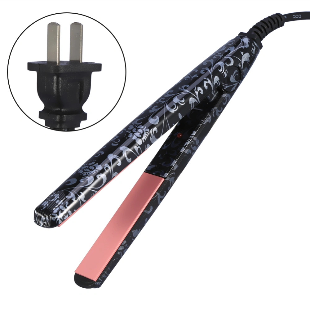 1PC Portable Electronic Hair Straightener Straightening Hairstyling Tool(Black, US Plug)