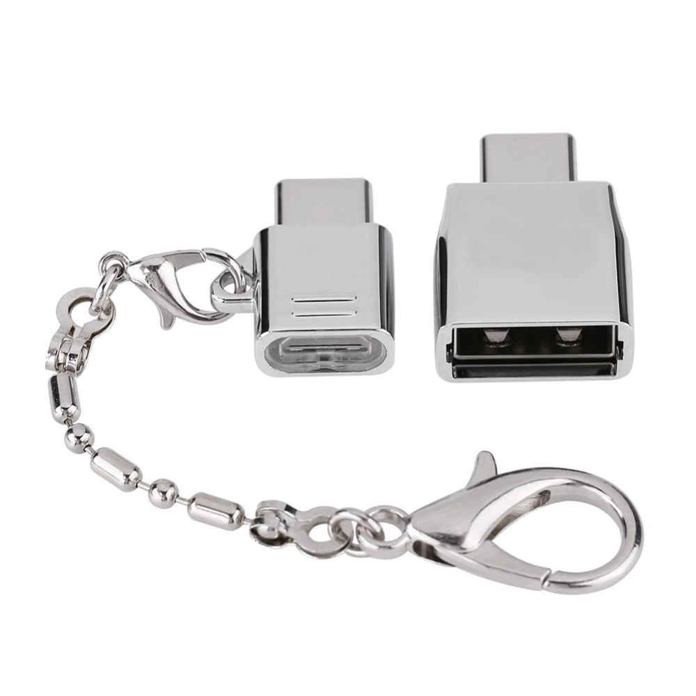 2PCS Micro USB Female to Type C USB Male OTG Adapter Charger Zinc Alloy Set Suit