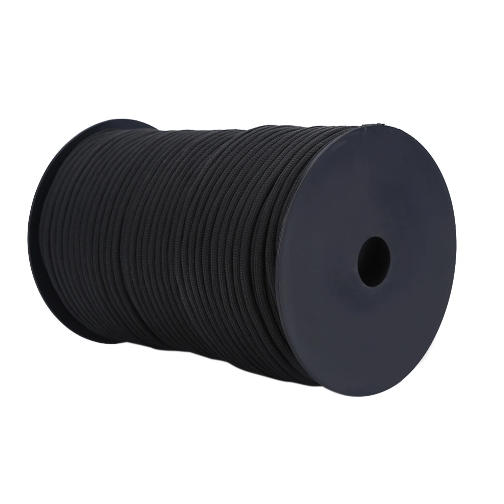 550 Reflective Paracord Parachute Cord Lanyard 9 Strand Core 100m (Black)