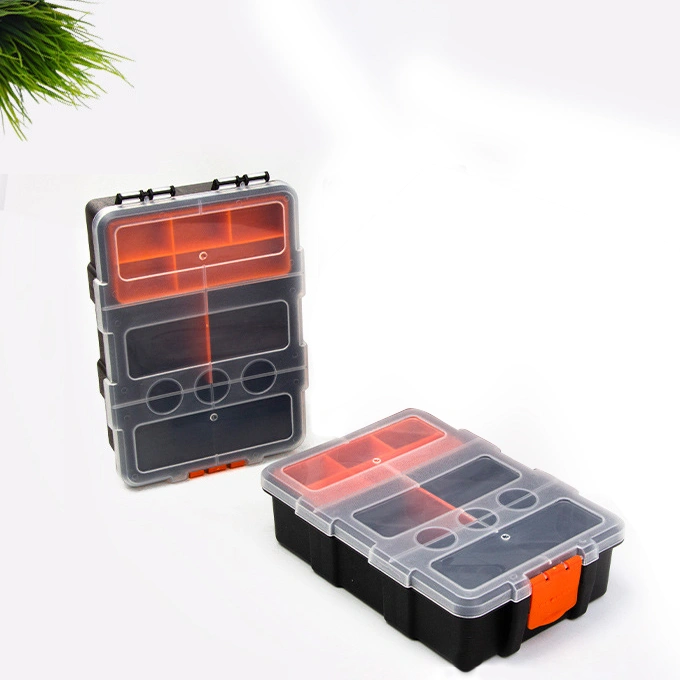 Two-layer Plastic Heavy-duty Components Storage Box Case Organizer Small Parts Tool Box