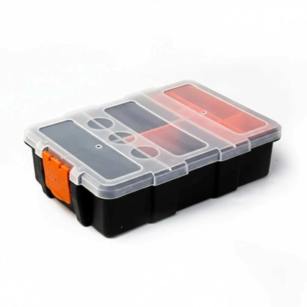 Two-layer Plastic Heavy-duty Components Storage Box Case Organizer Small Parts Tool Box