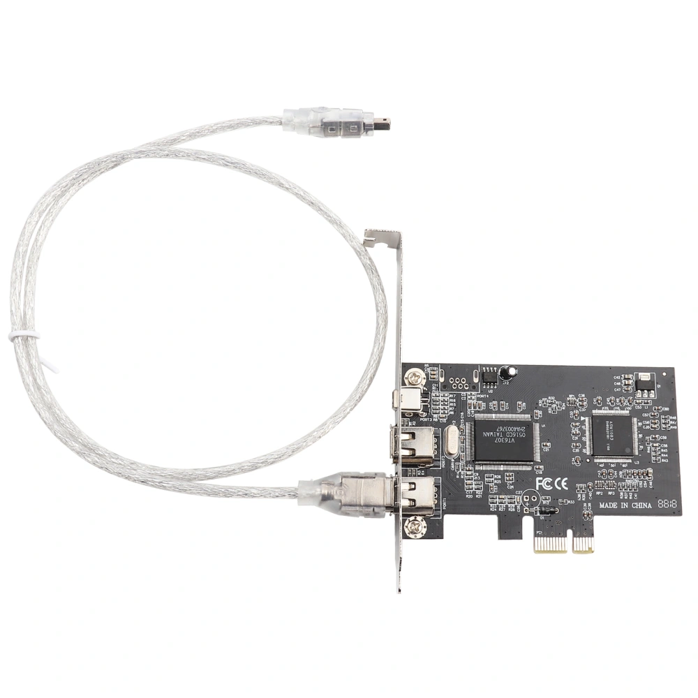 PCI-E PCI Express FireWire 1394a IEEE 1394 Controller Card with Firewire Cable