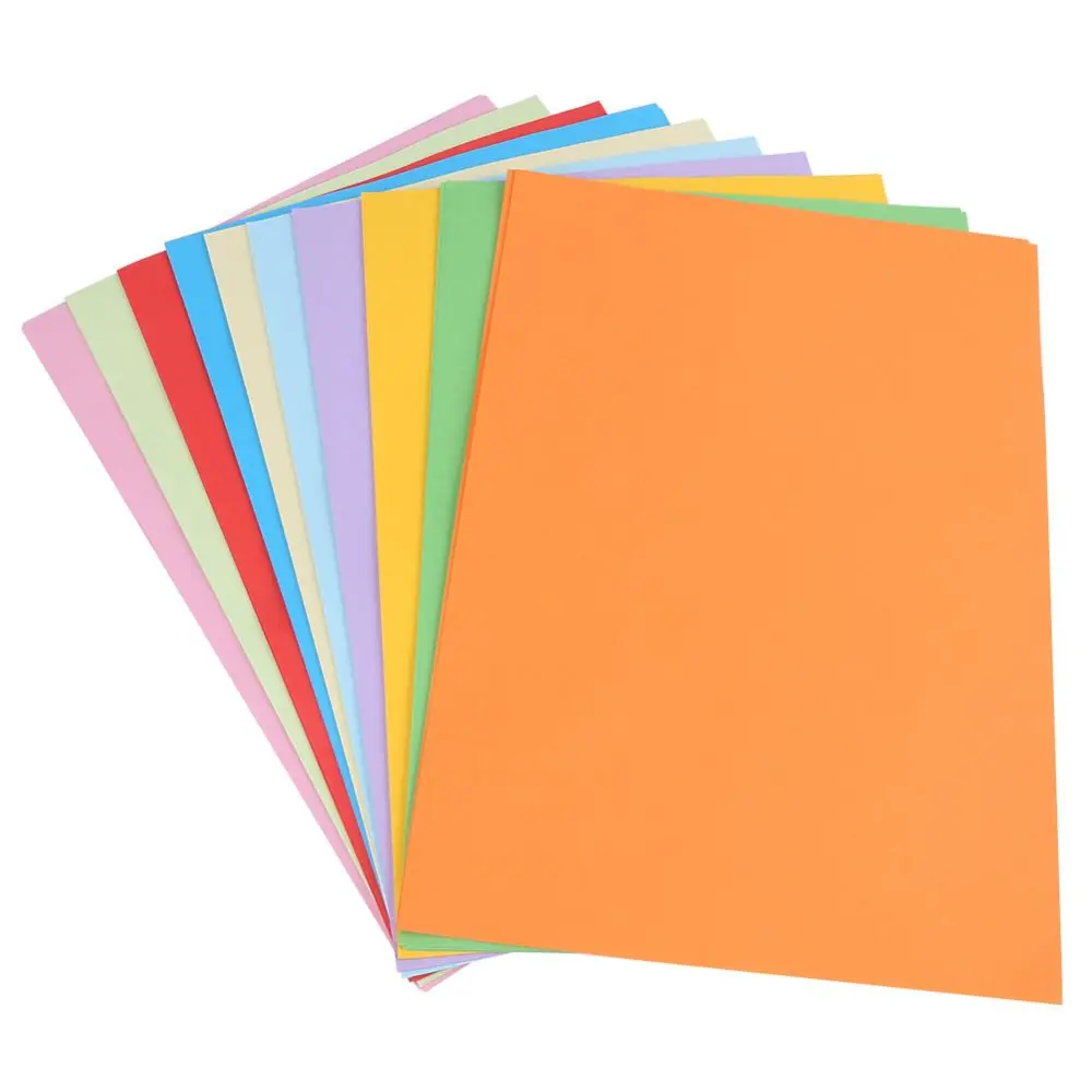 100PCS Color Copy Paper Origami Colored Printer Paper Making Handwork Paperboard