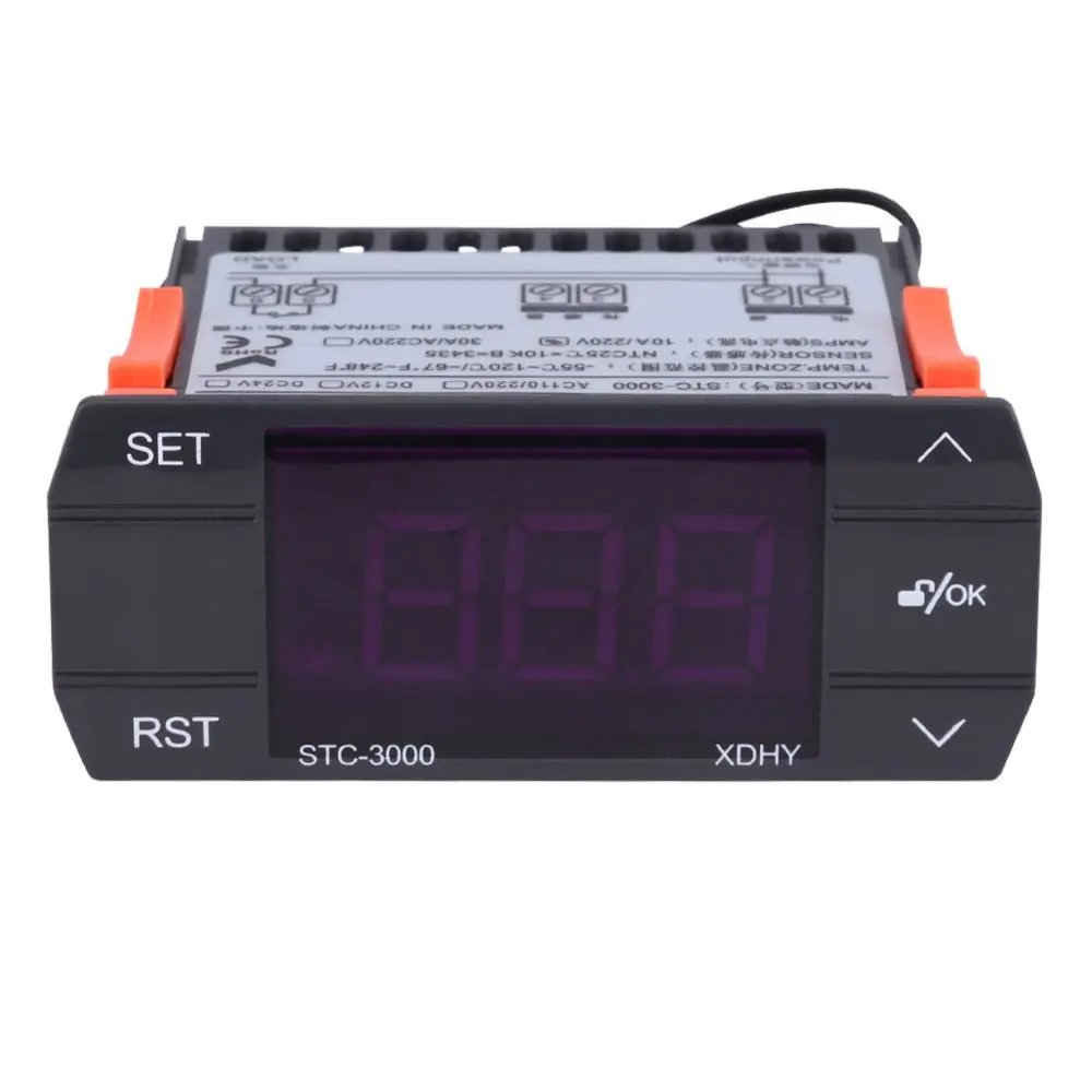 STC-3000 220V Touch Digital Temperature Controller Thermostat With Sensor(30A)