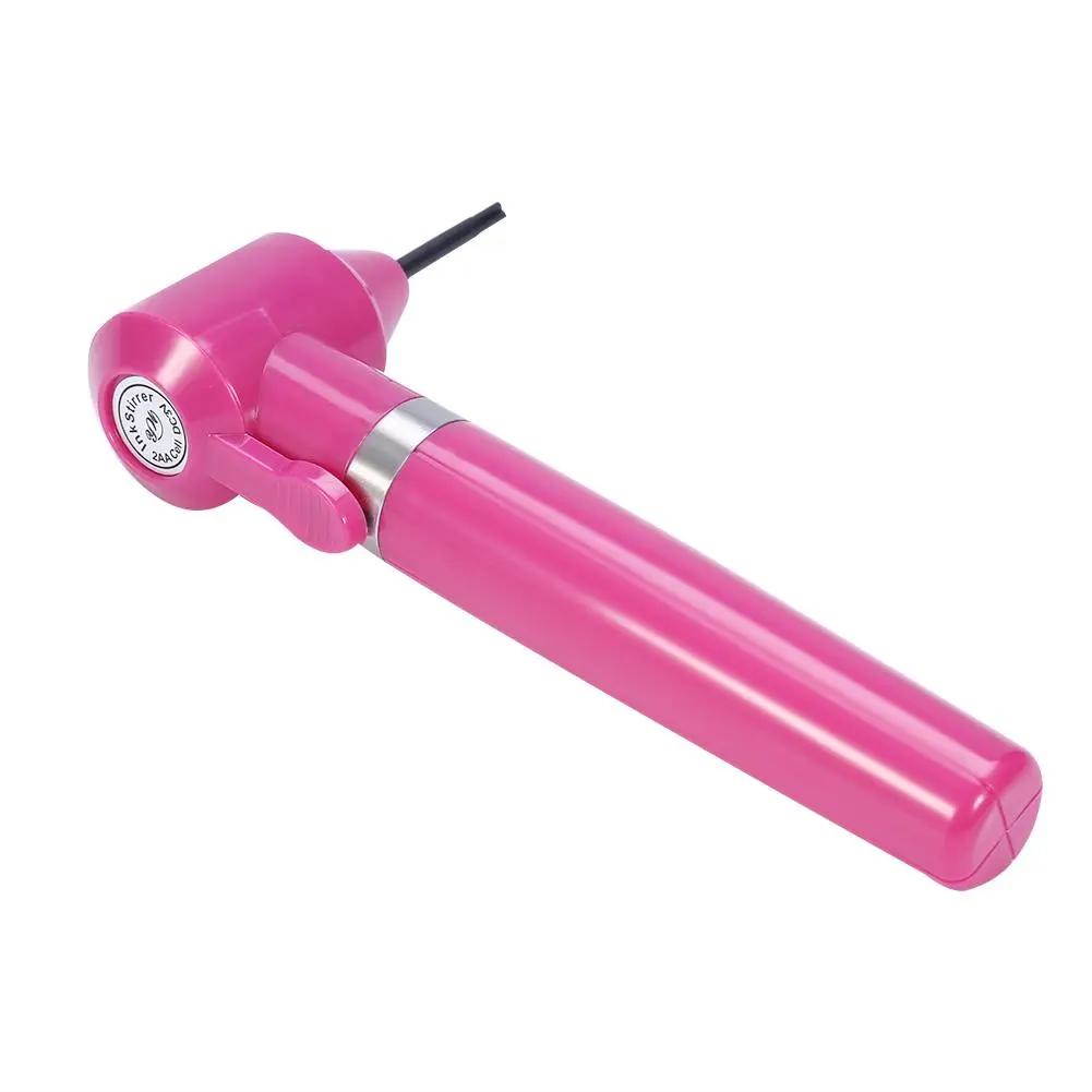 Electric Tattoo Pigment Ink Mixer Color Blender Machine with 5 Mixing Sticks (Pink)