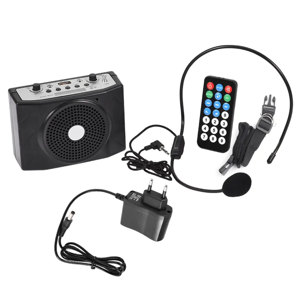 Professional Mini Portable Microphone Voice Amplifier for Teaching, Guide with EU Plug