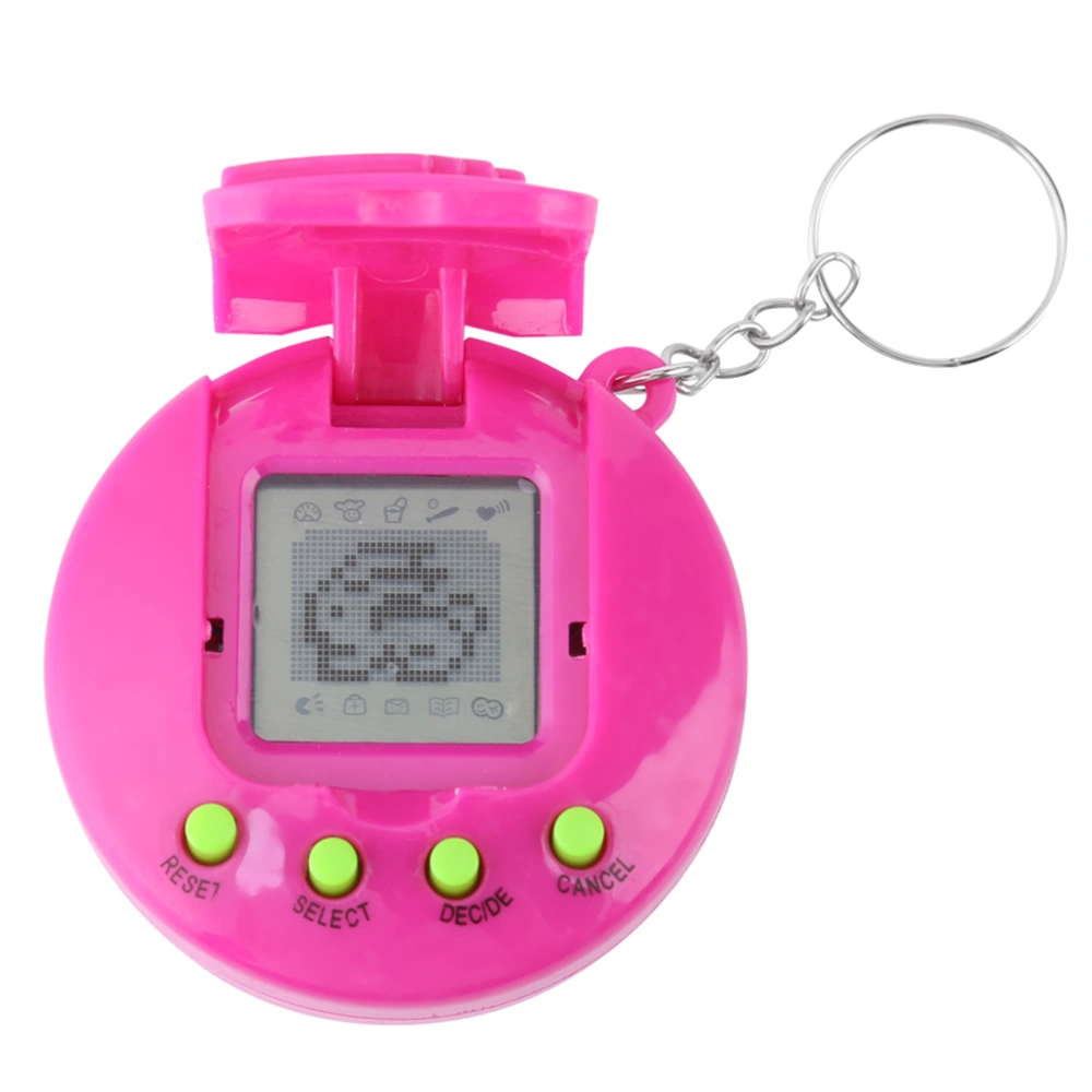 Children Electronic Toys Virtual Cyber Digital Pet Retro Handheld Game Machine (Rose Red)