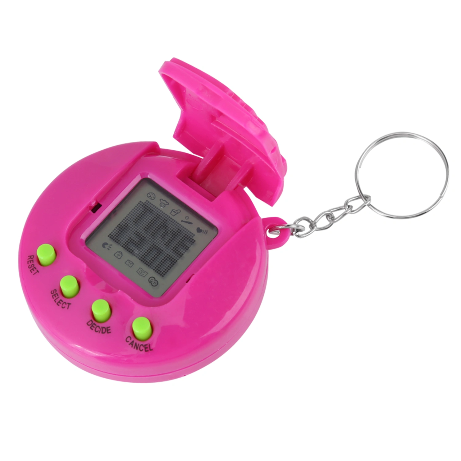 Children Electronic Toys Virtual Cyber Digital Pet Retro Handheld Game Machine (Rose Red)