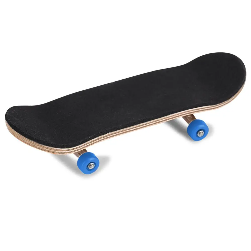 1Pc Maple Wooden+Alloy Fingerboard Finger Skateboards With Box Reduce Pressure Gifts Dark Blue